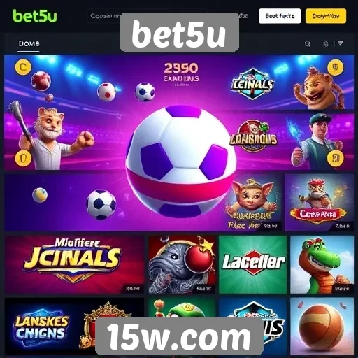 Variedade de jogos oferecidos pelo site bet5u
